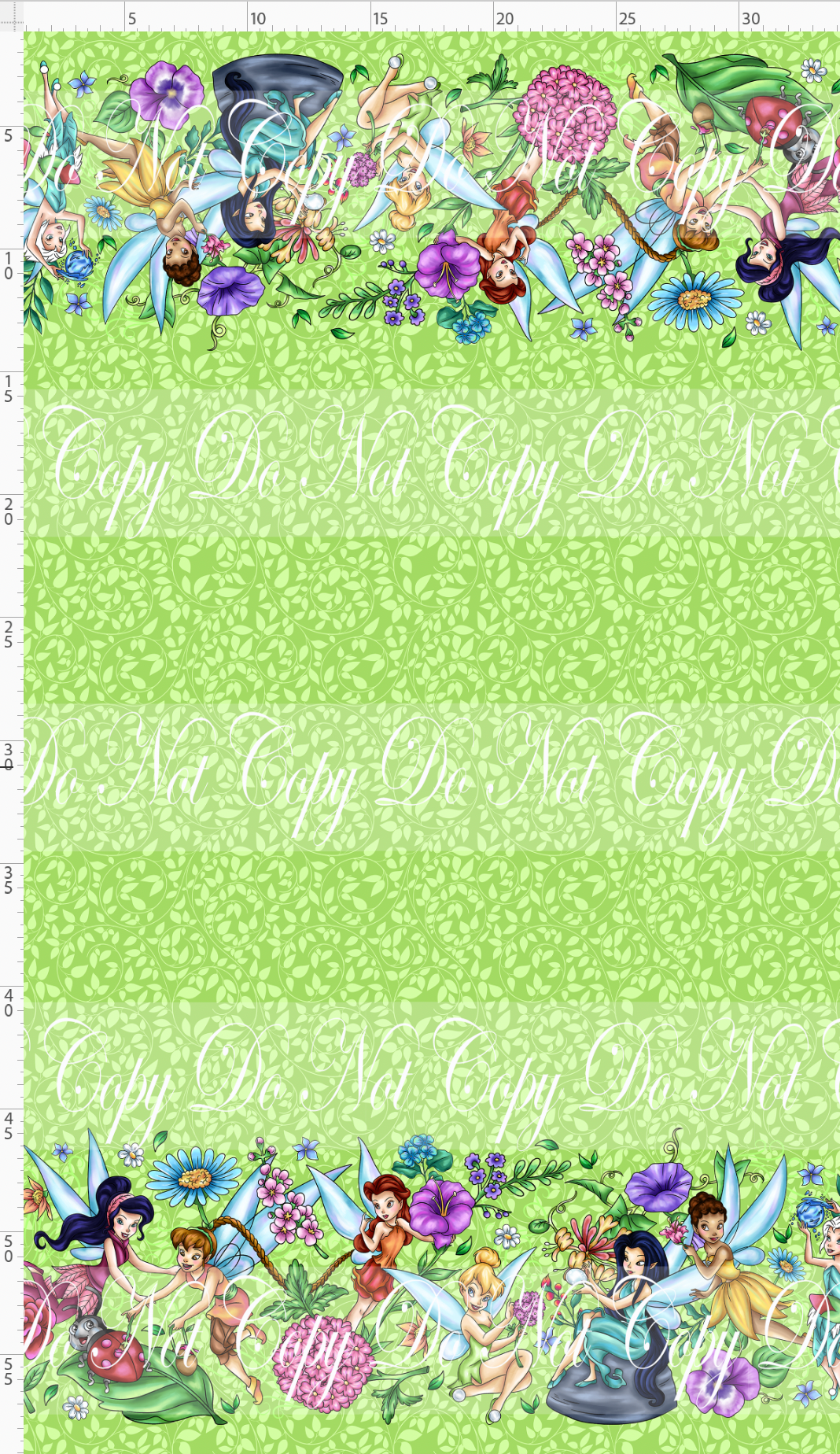 Pixie Dust Dreams - Double Border - Lime