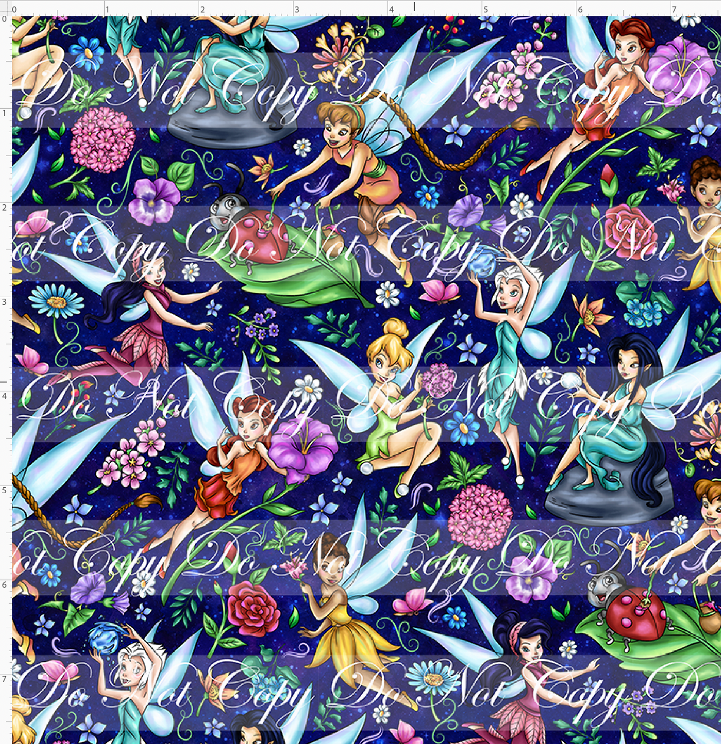 Pixie Dust Dreams - Main - Navy - Small Scale