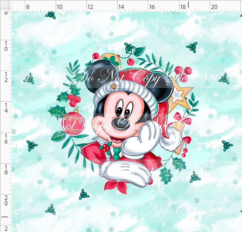 Poinsettia Mouse-panel-boy mouse-green-adult