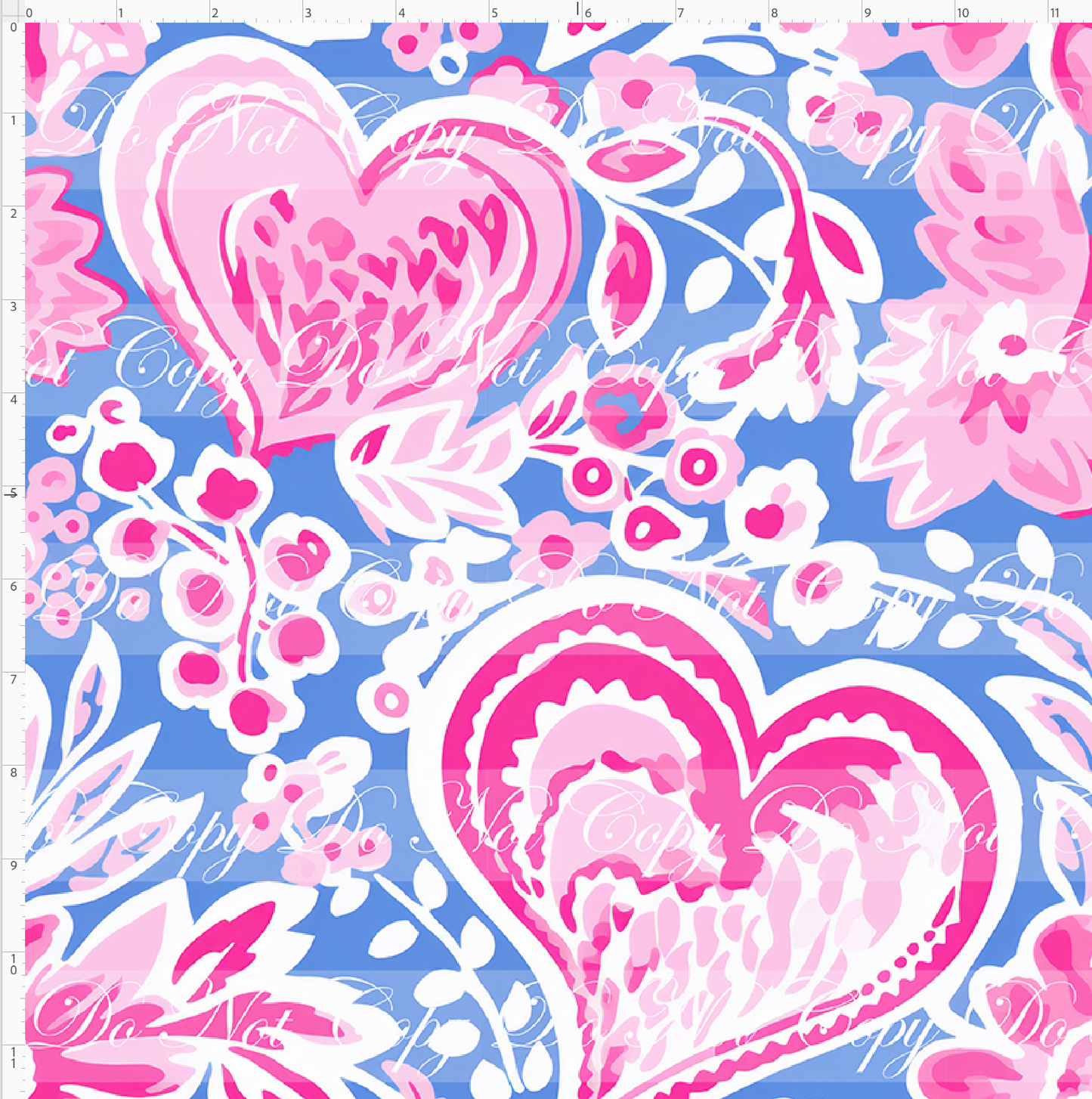 Preppy Hearts - Paisly XO