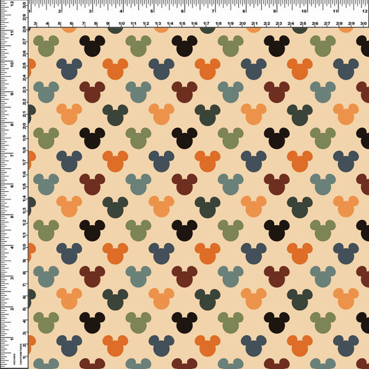 Pretty Spooky - Fall Mouse - Silhouette Heads on Tan