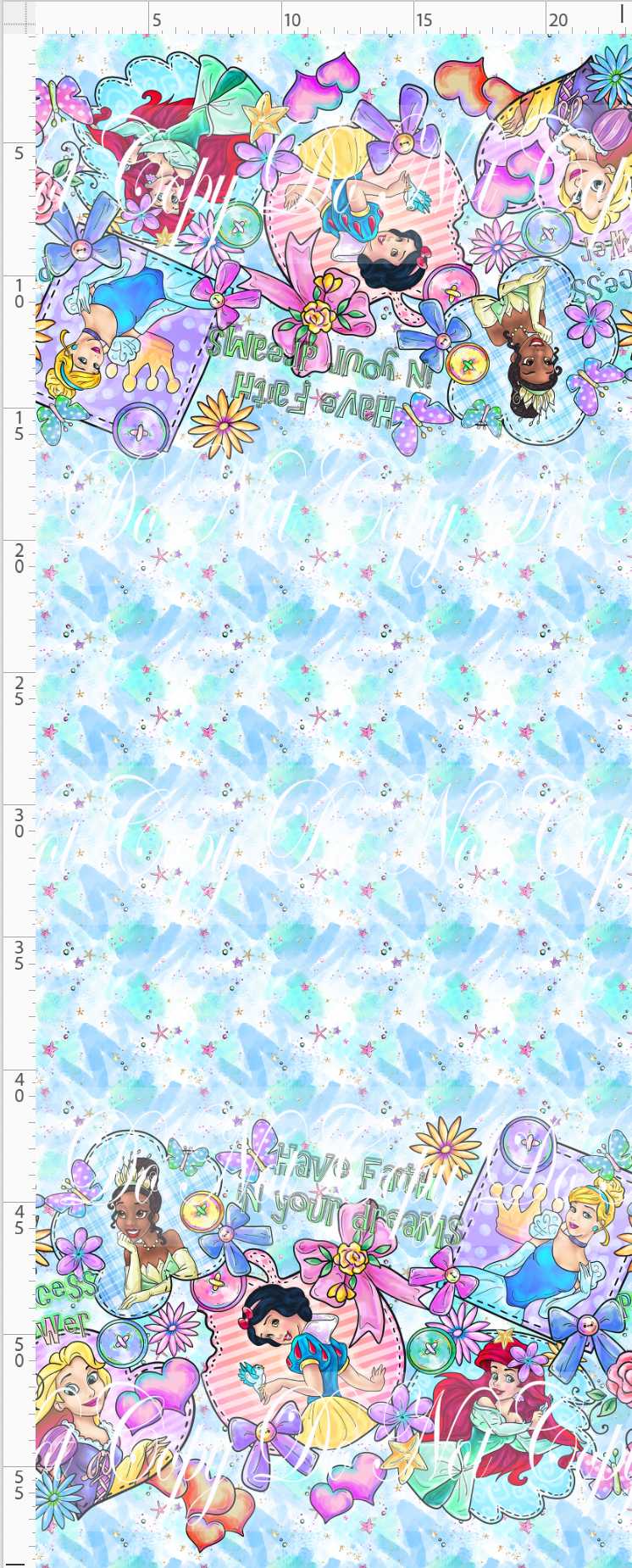 Princess Power - Double Border - Blue