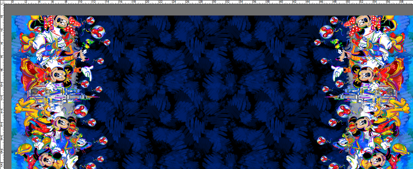 R101 Colorful Mouse - Double Border - Dark Blue