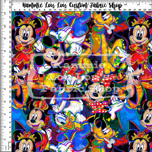 R101 Colorful Mouse - Main Design - Black - Regular Scale