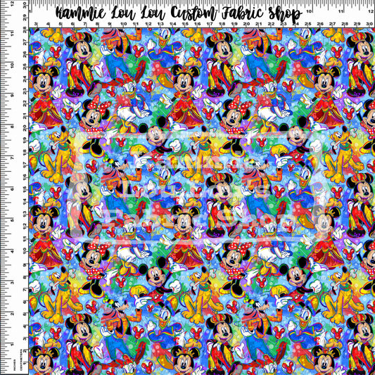 R101 Colorful Mouse - Main Design - Lt Blue - Tiny Scale