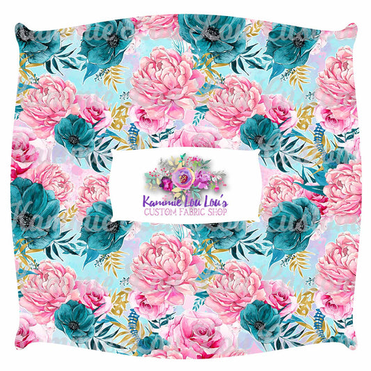 R45 Up Up and Away - Floral Teal