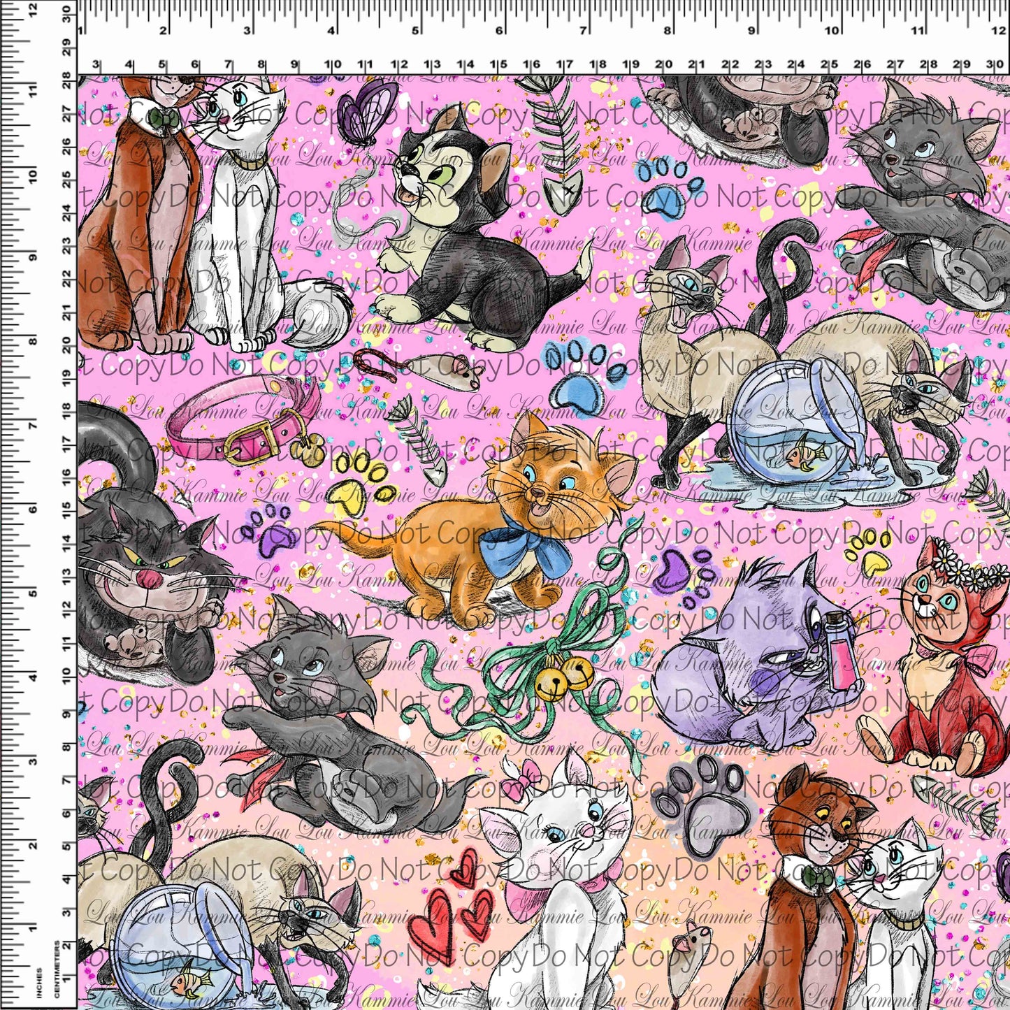 Furry Friends - Pink Toss - Regular Scale