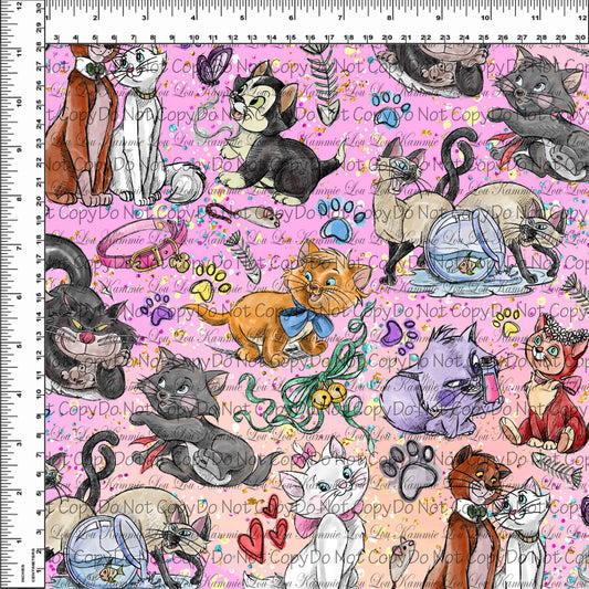 Furry Friends - Pink Toss - Regular Scale