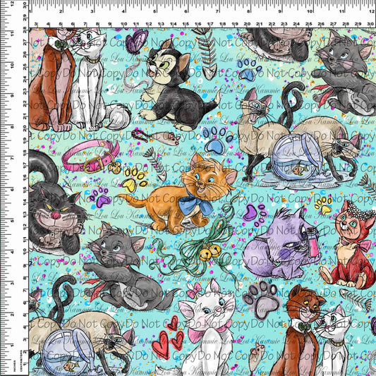 Furry Friends - Teal Toss - Regular Scale