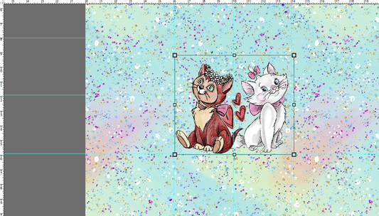 Furry Friends Teal Panel - CHILD