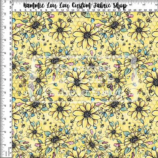 Bee My Honey Bee - Floral Yellow - Small Scale