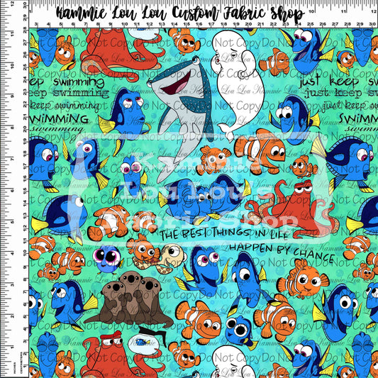 Keep Swimming - Main Design BUBBLES - Small Scale