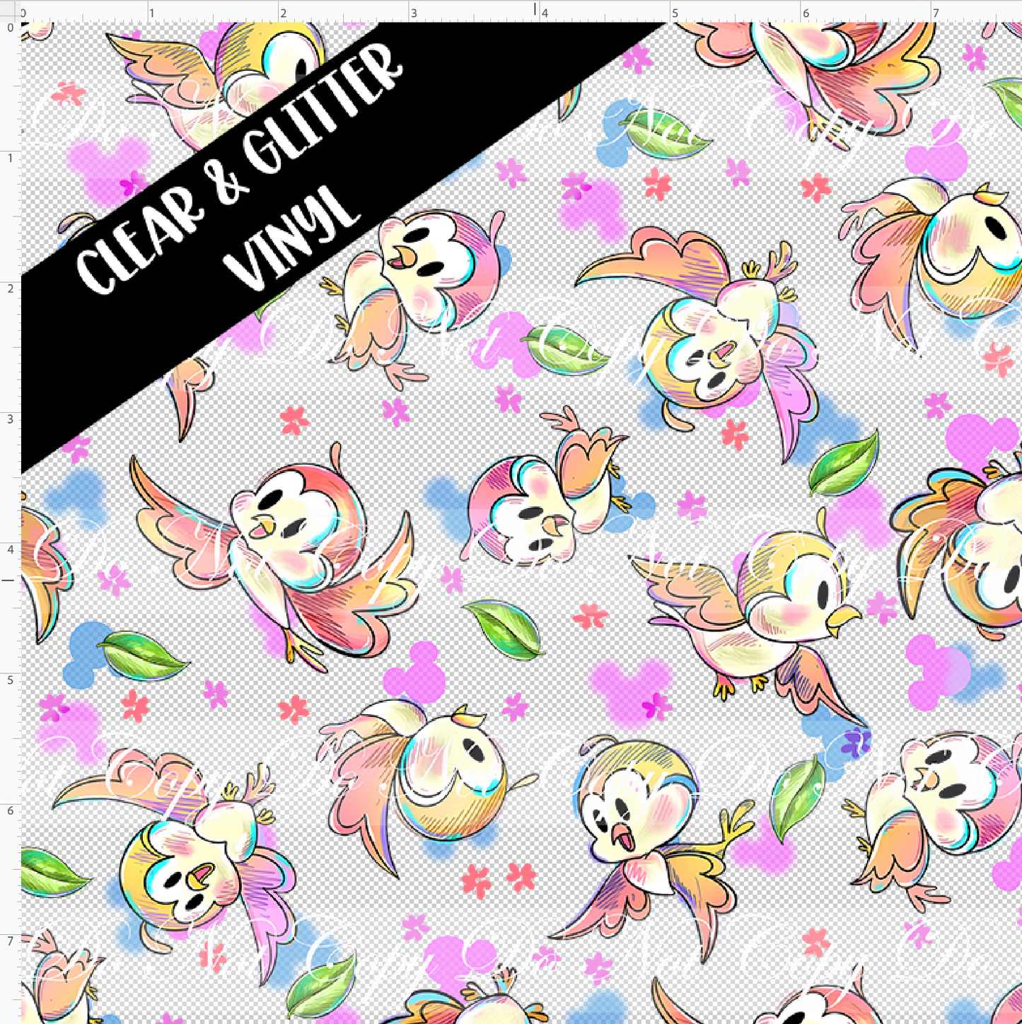 Railroad Adventures-Bird-CLEAR & GLITTER-Small Scale