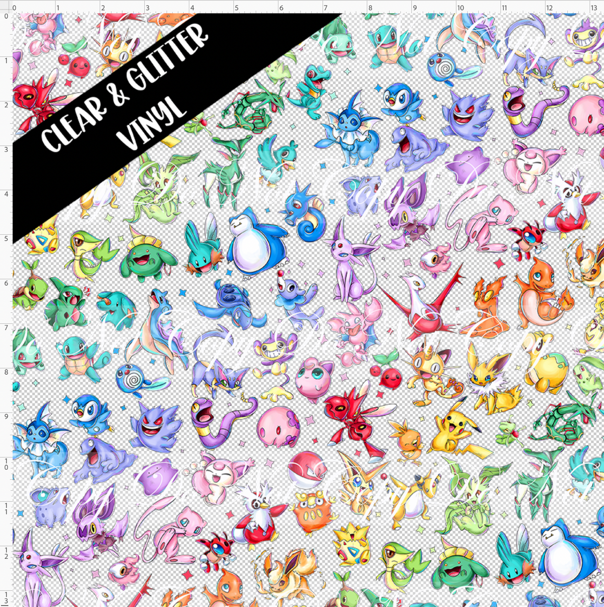 Rainbow Critters-main-small scale-CLEAR & GLITTER VINYL