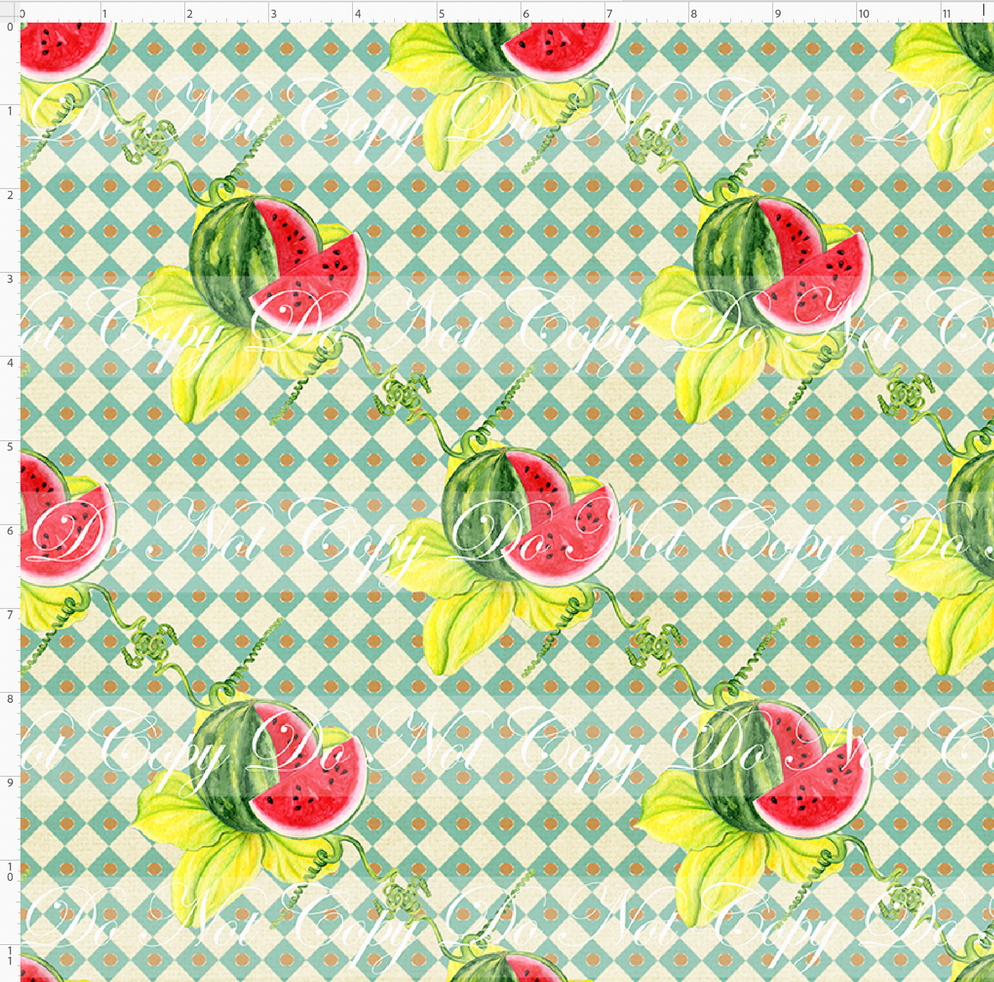 Retro Summer - Watermelon Green Check