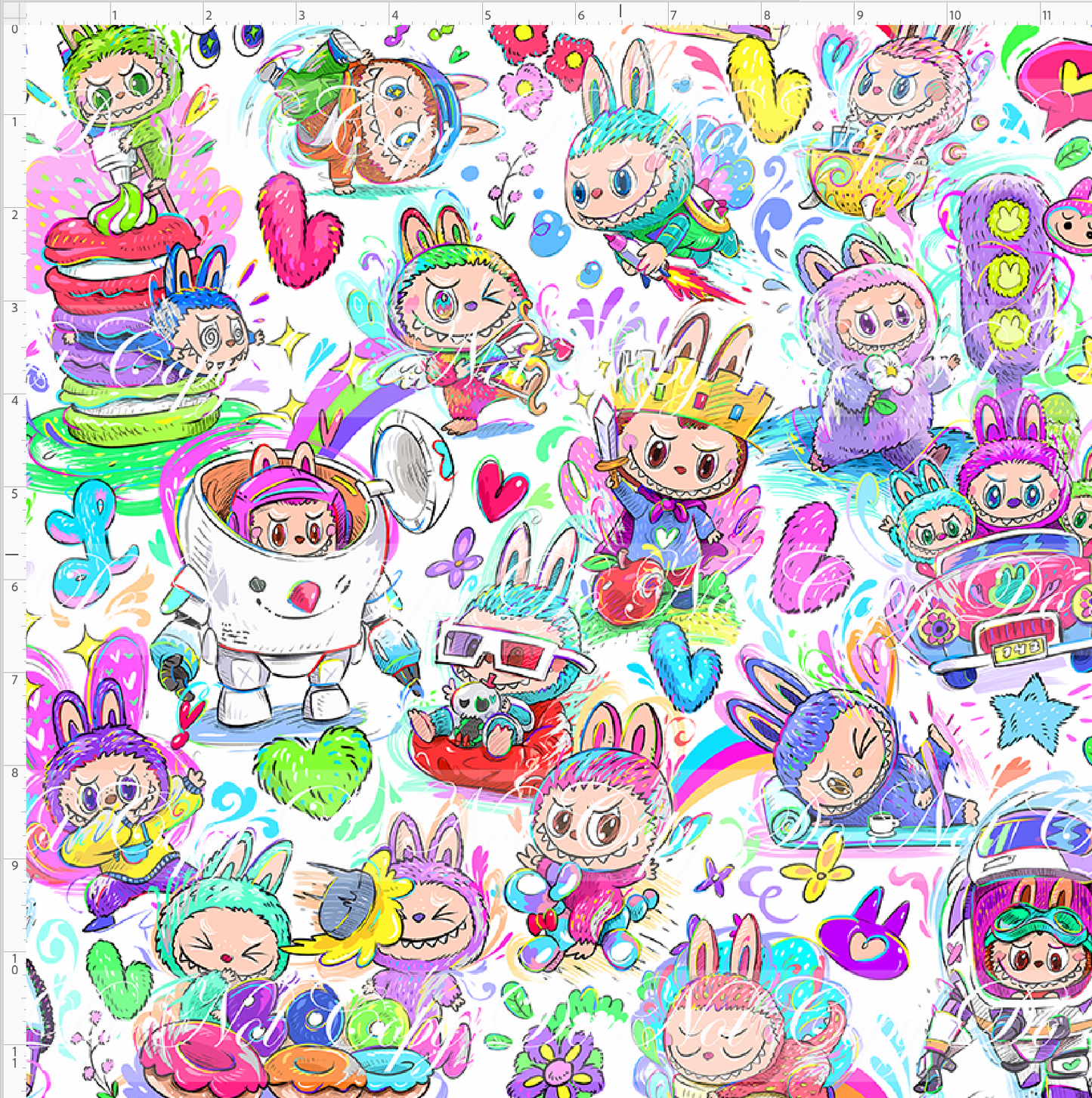 Snaggle Sprites - Main - White - REGULAR SCALE