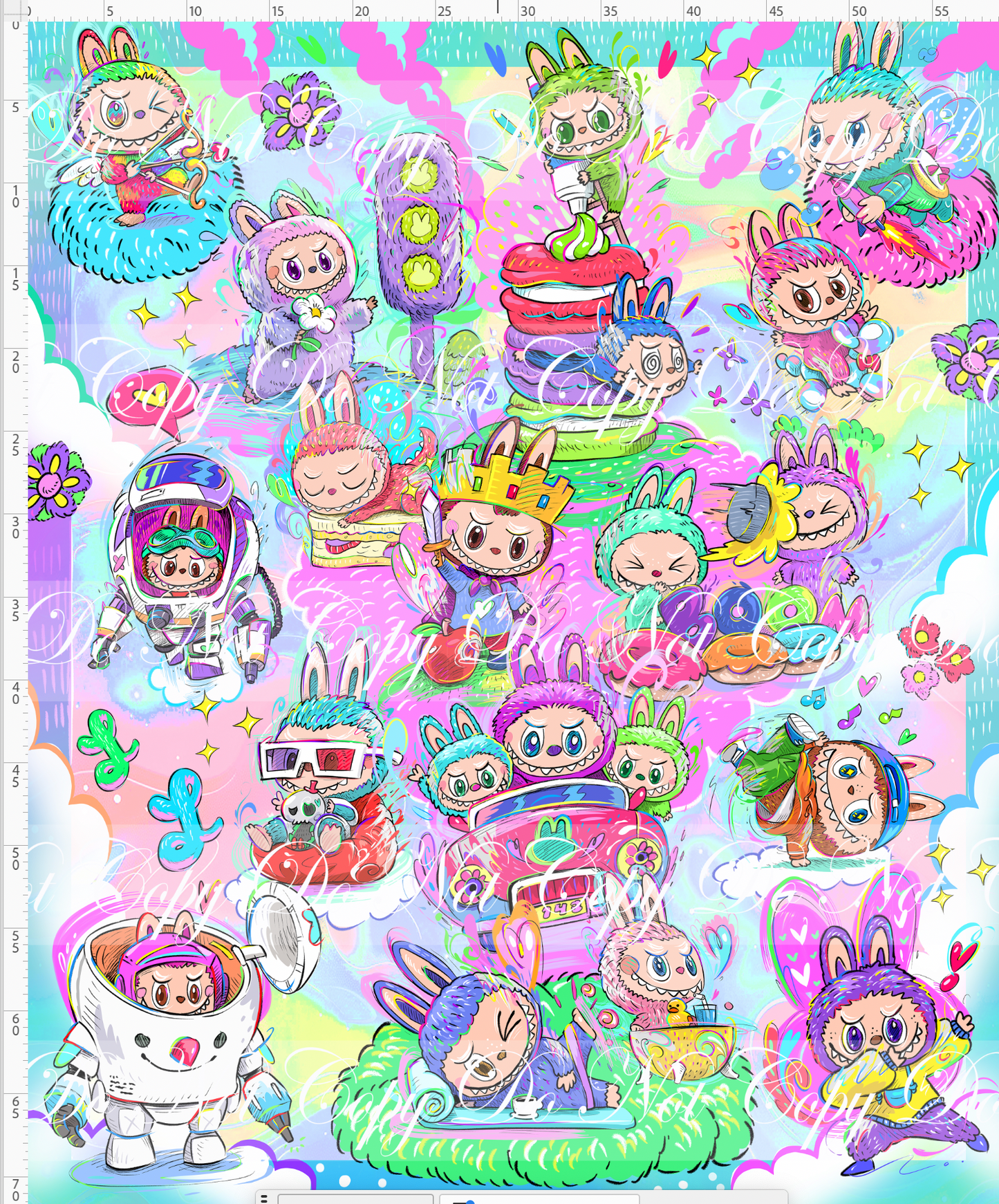 Snaggle Sprites - Full Size Blanket Panel 58W x 72H