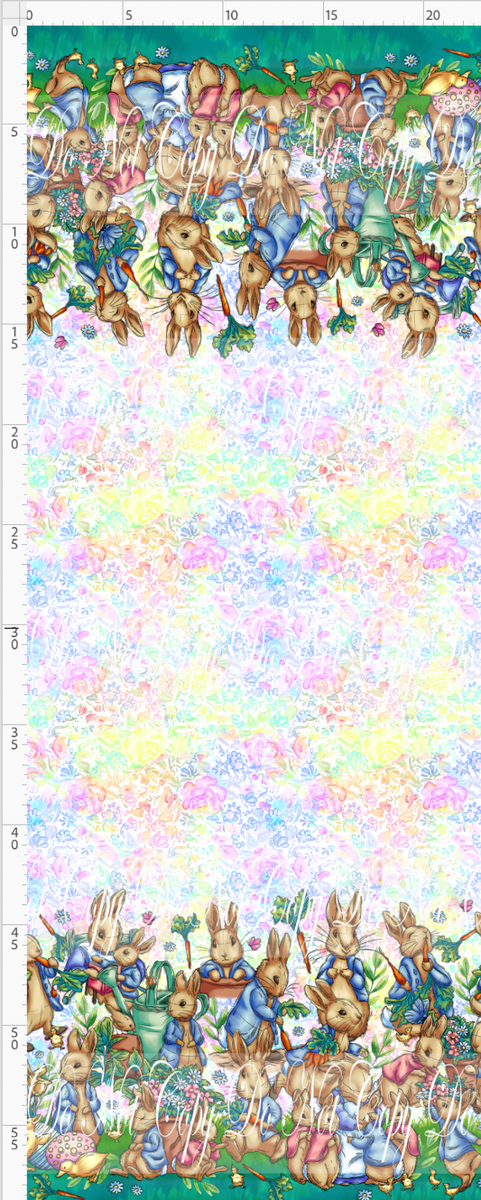 Curious Rabbit - Double Border - Rainbow