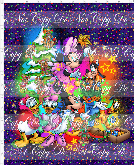 A Main Street Christmas - Full Size Blanket Panel 58W x 72H