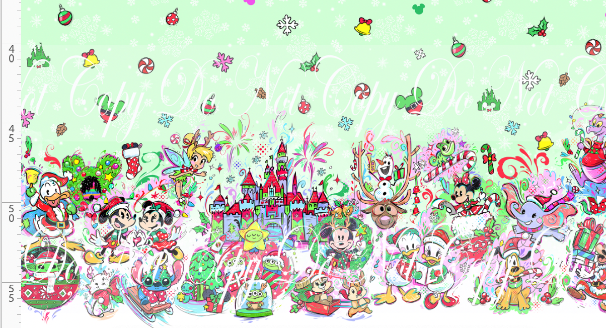 Kawaii Christmas - Double Border - MINT