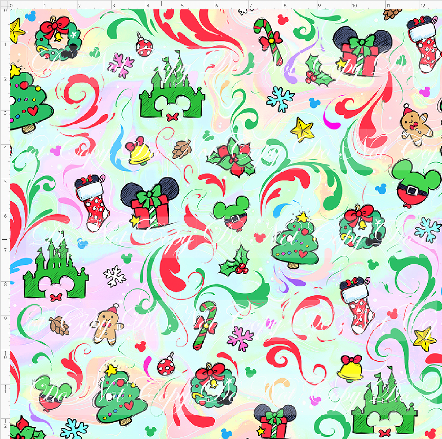 Kawaii Christmas - Detailed Coordinate - Colorful - REGULAR SCALE