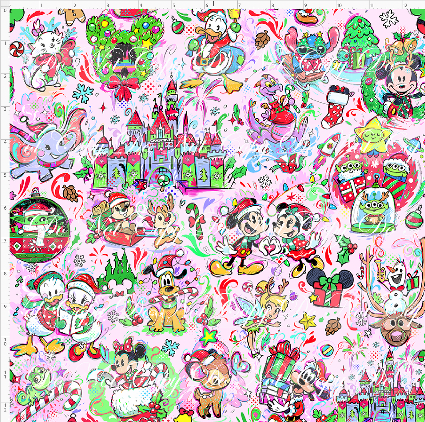 Kawaii Christmas - Main - Pink - REGULAR SCALE