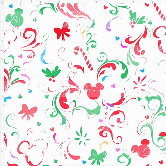 Kawaii Christmas - Simple Coordinate - White - SMALL SCALE