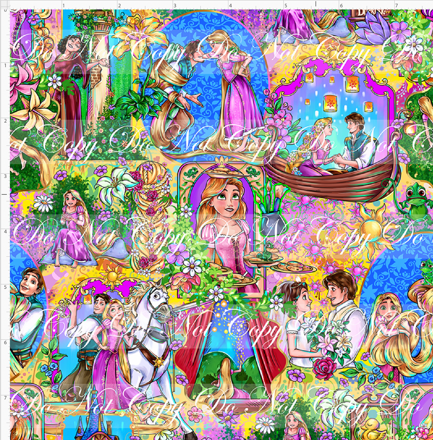 Golden Locks - Main Design #2 - Yellow - SMALL SCALE