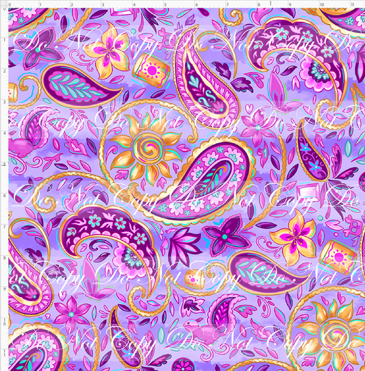 Golden Locks - Paisley Coordinate - Light Purple