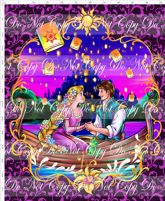 Golden Locks - Design 1 - Full Size Blanket Panel 58W x 72H