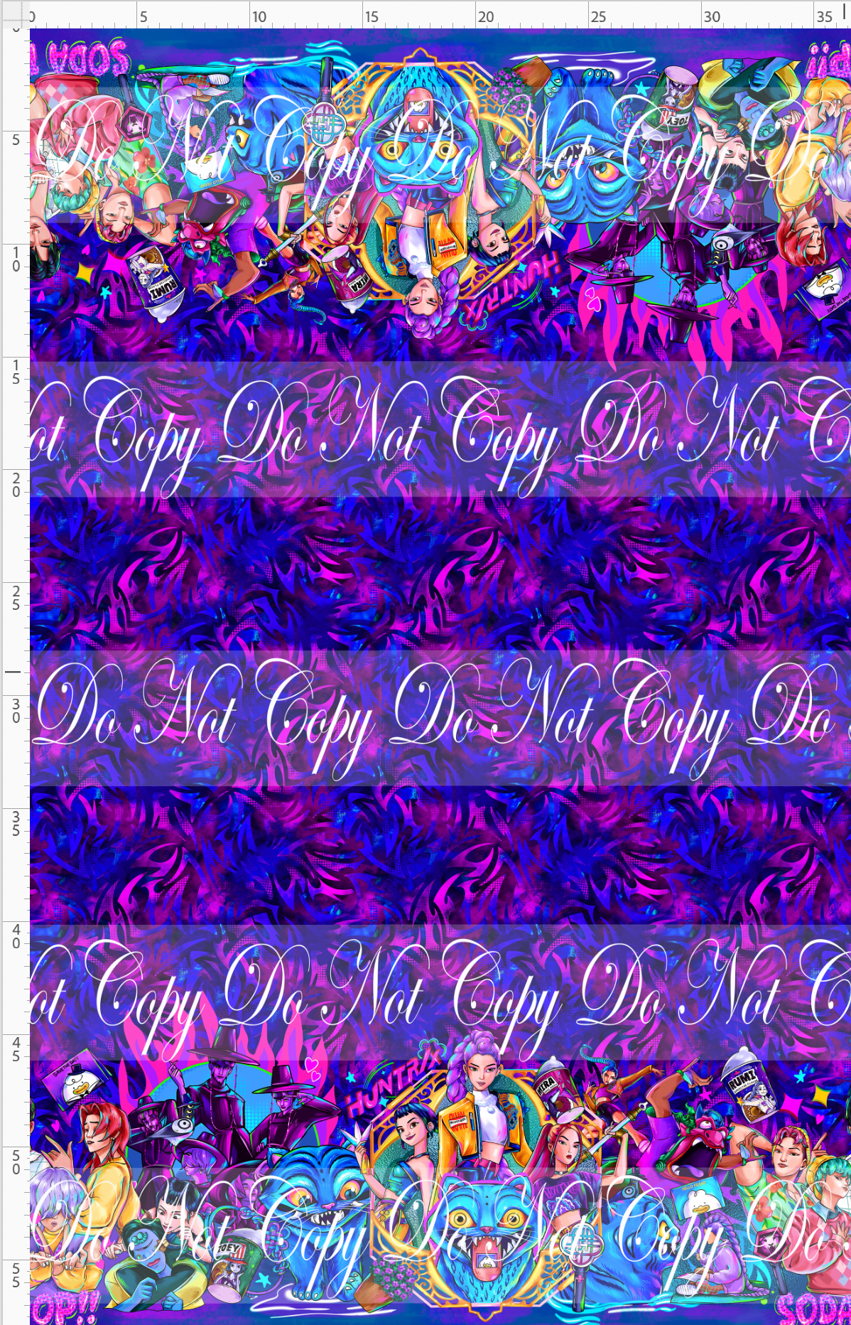 KPOP Huntrix - Double Border - Blue Pink