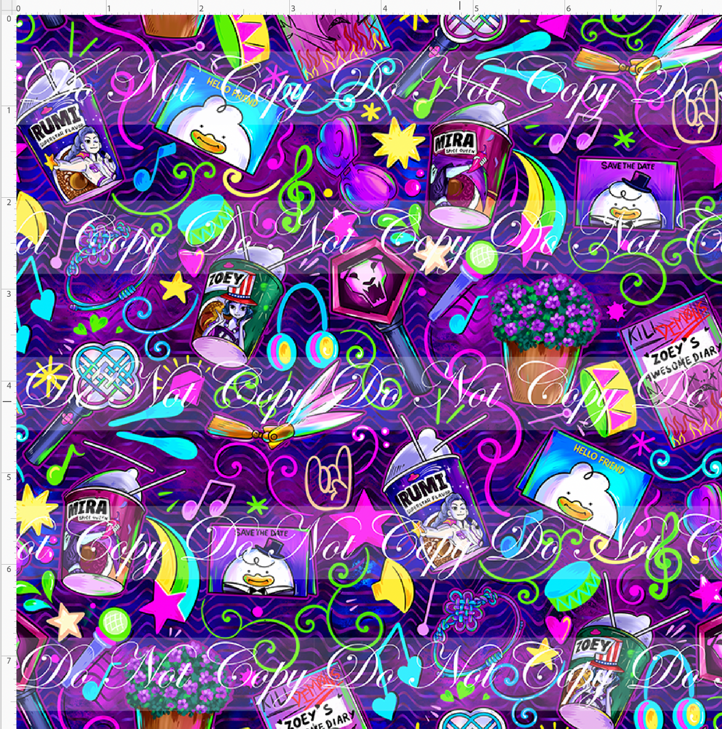 KPOP Huntrix - Elements - Purple Blue - SMALL SCALE