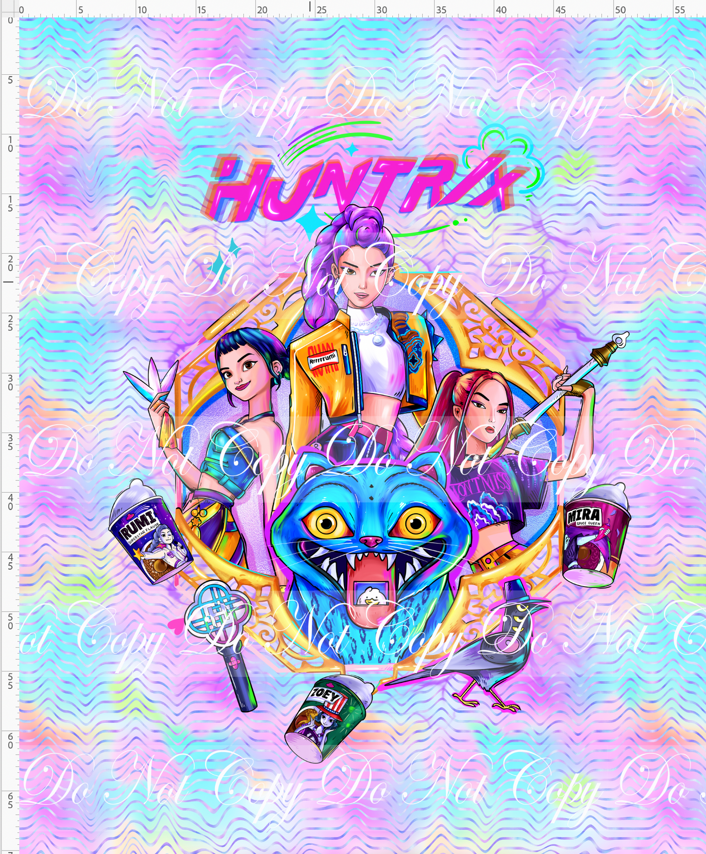 KPOP Huntrix - Full Size Blanket Panel 58W x 72H - Girls - Pastel