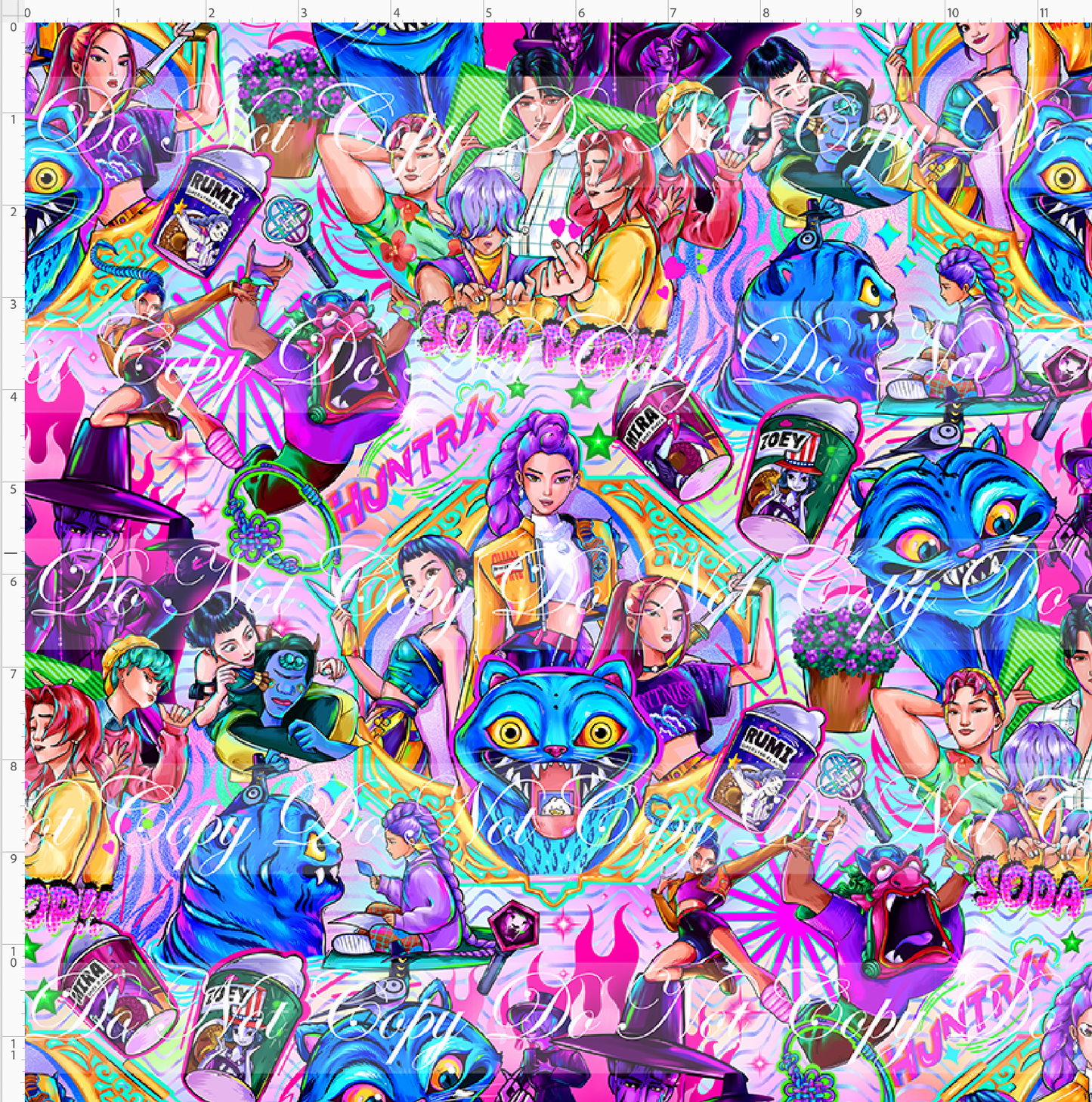 KPOP Huntrix - Main - Pastel - REGULAR SCALE