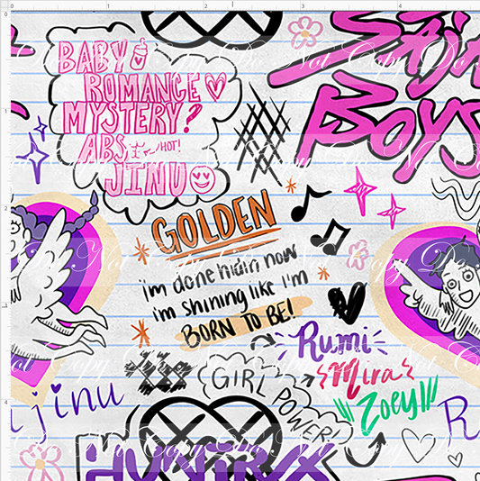 Huntrix Silhouettes - Notebook - White - SMALL SCALE