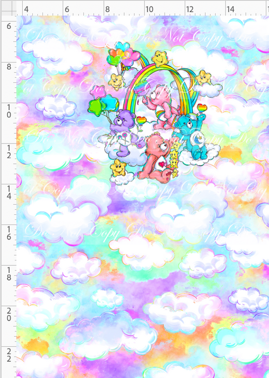 Snuggly Bears - Panel- Pastel - Rainbows - CHILD