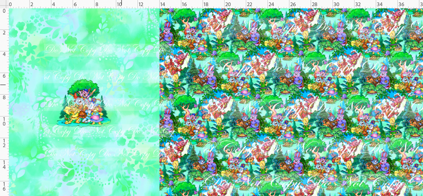 The Gummiberry Gang - 18 inch Bag Makers Roll - Teal Main