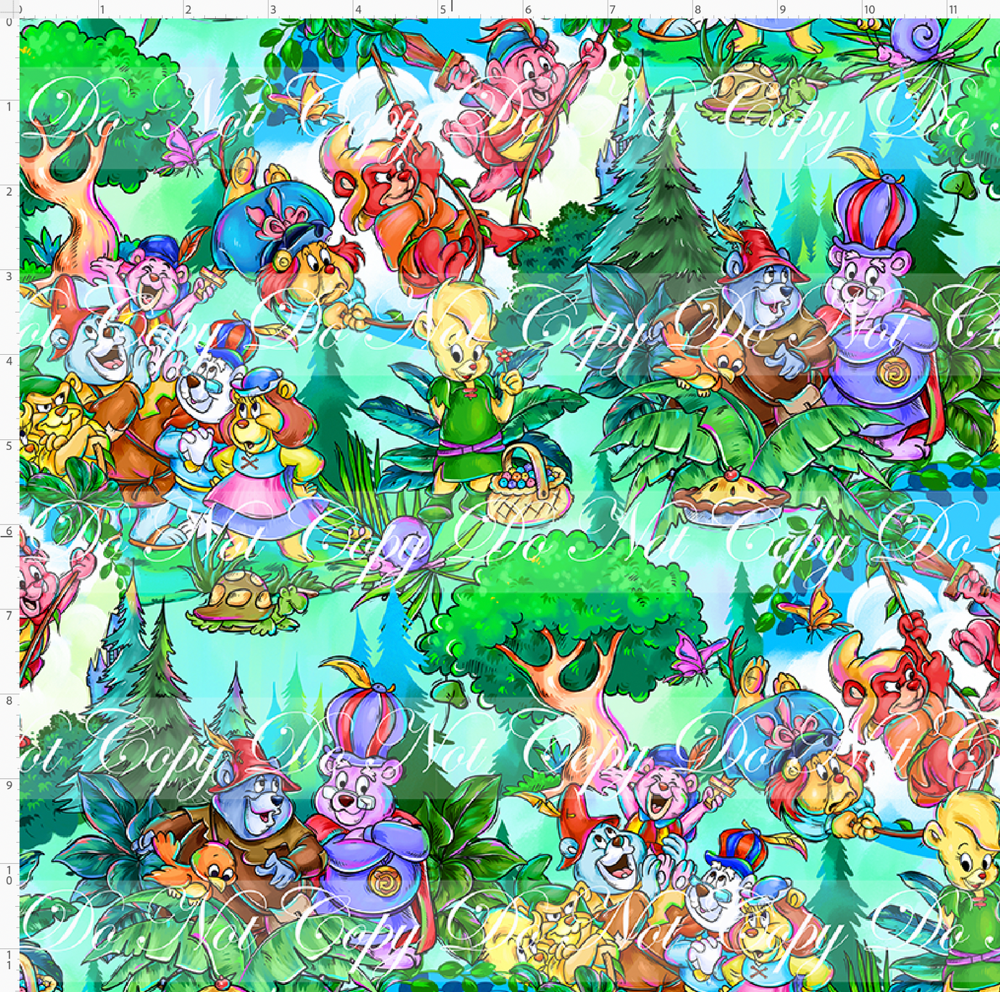 The Gummiberry Gang - Main - Teal - Regular Scale