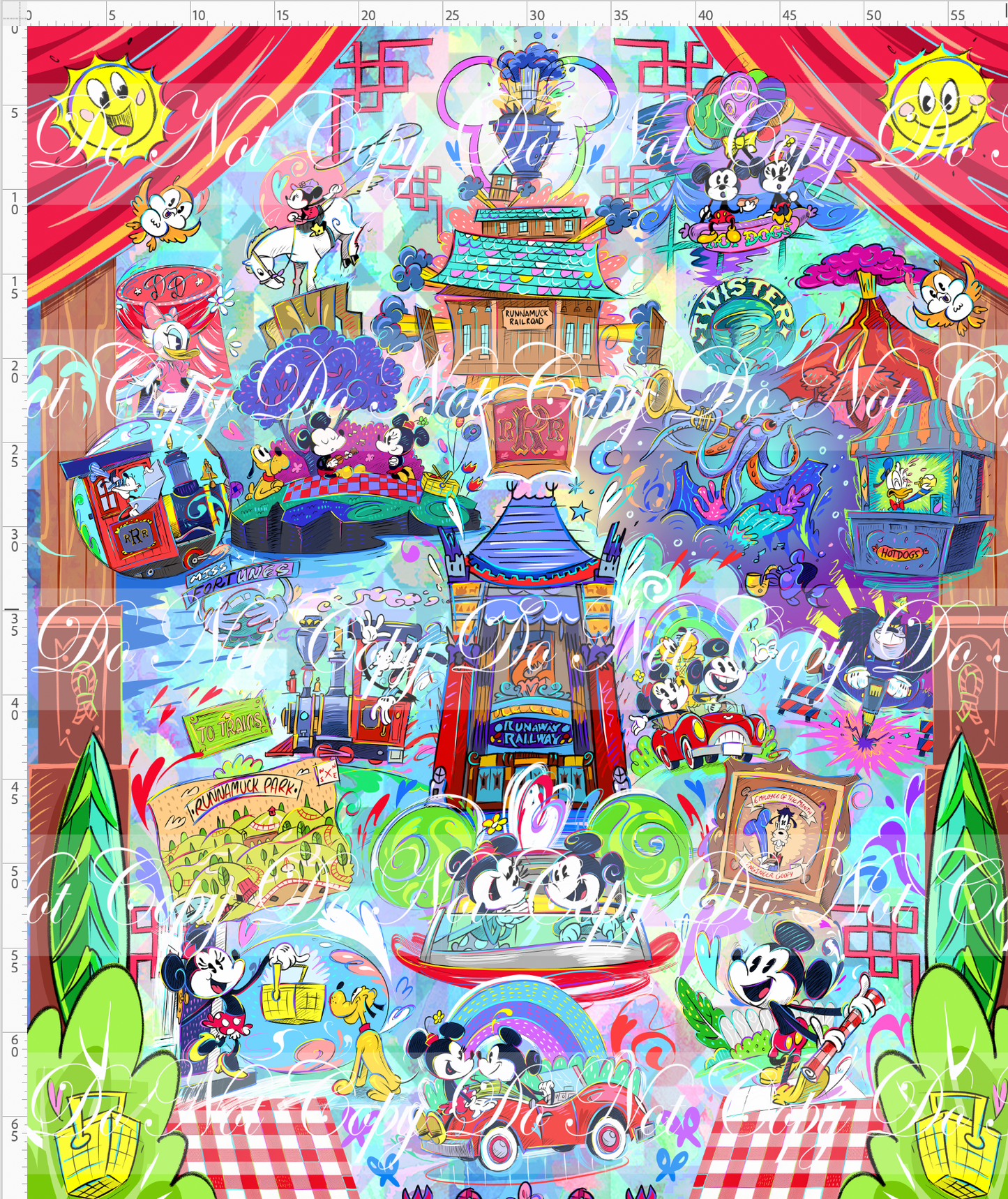 The mouse Express - Full Size Blanket Panel 58W x 72H
