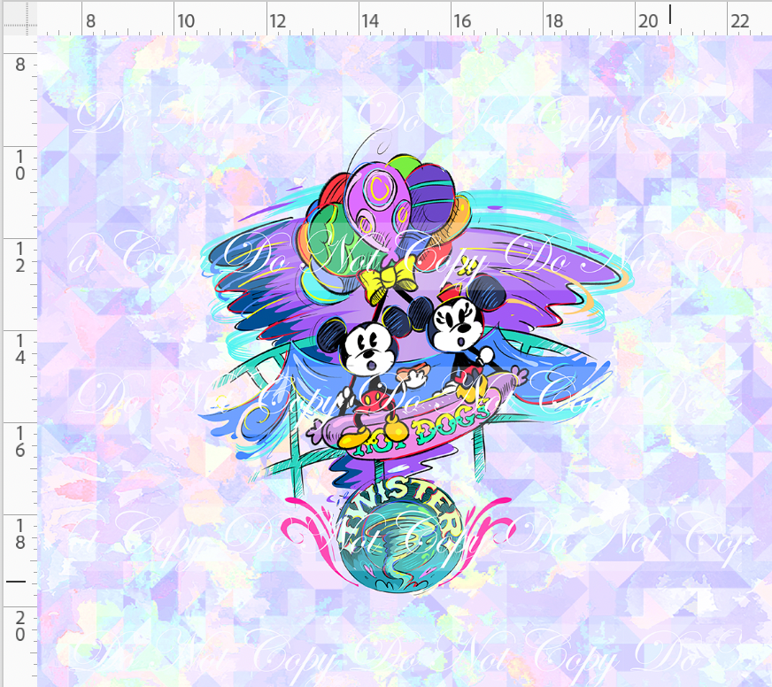 The mouse Express - Panel - twister - Pastel - ADULT