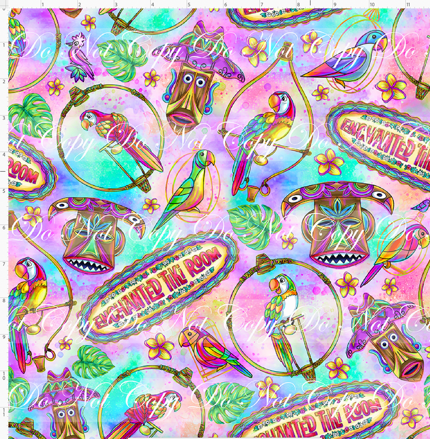 Tiki Birds - elements - Regular Scale - Rainbow