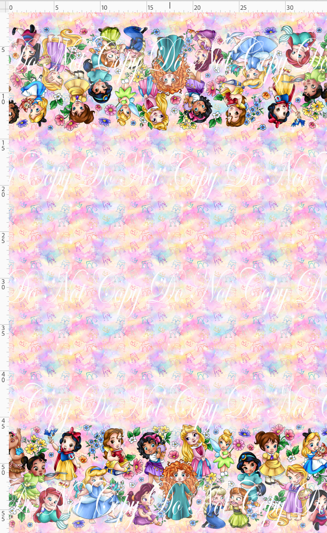 Tiny Crowns - Double Border - Rainbow Crowns