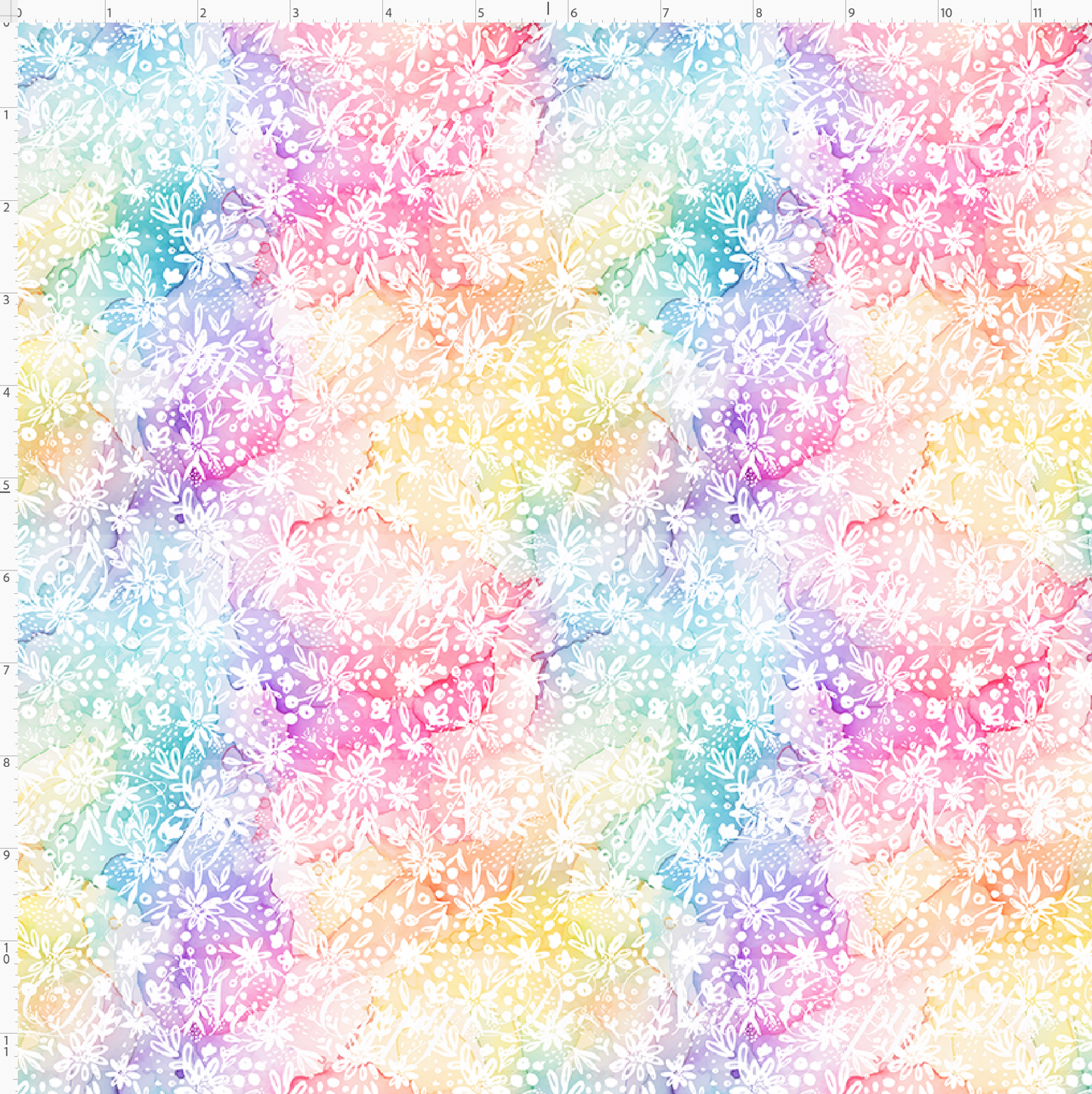 Tiny Crowns - Petite Floral Plain - Rainbow