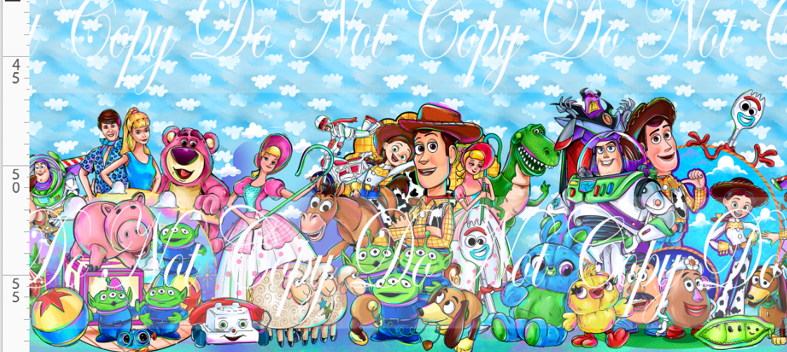 Toyland Tales - Double Border - Clouds Background