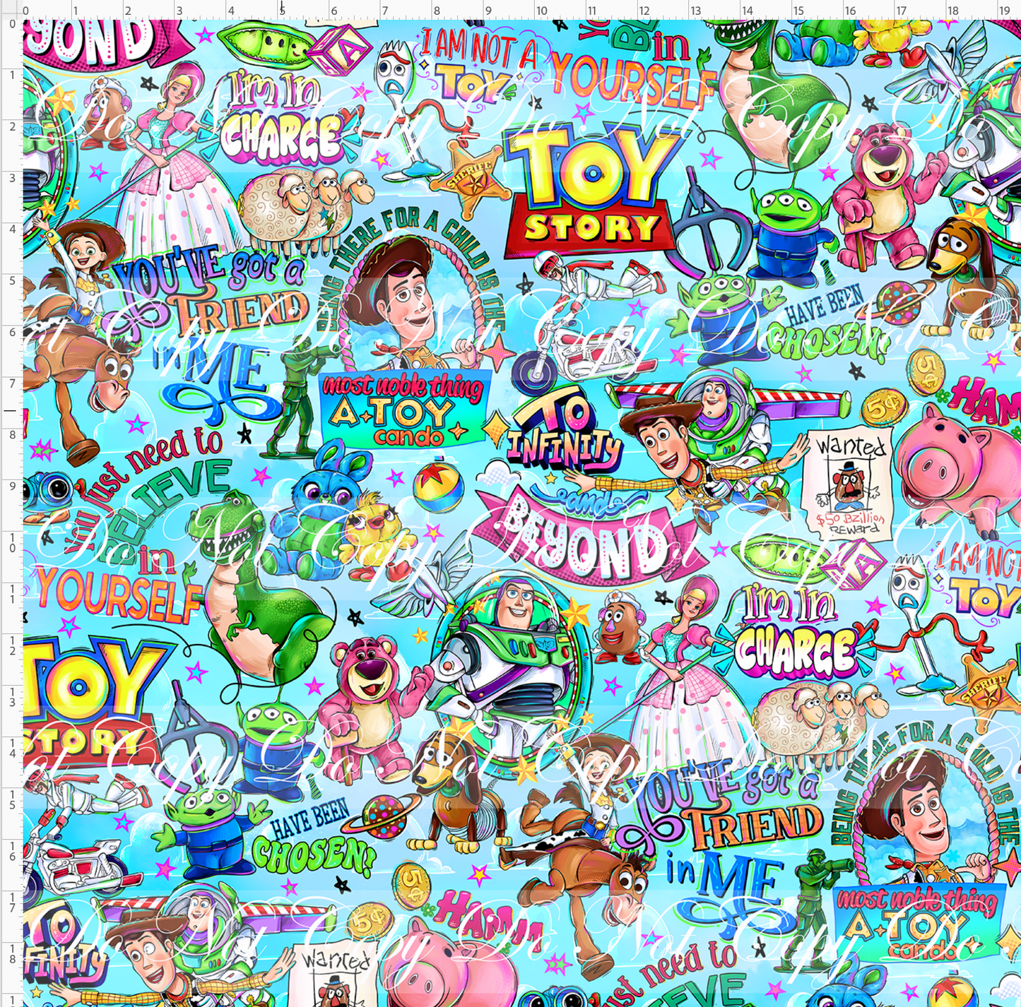 Toyland Tales - Words & Sayings - Light Blue