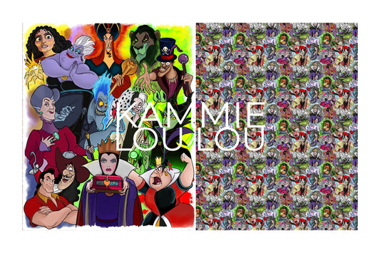 Villain Crew - Childrens Blanket Panel 58W x 36H