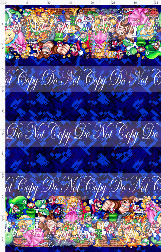 Warp Zone Wonders - double border - navy