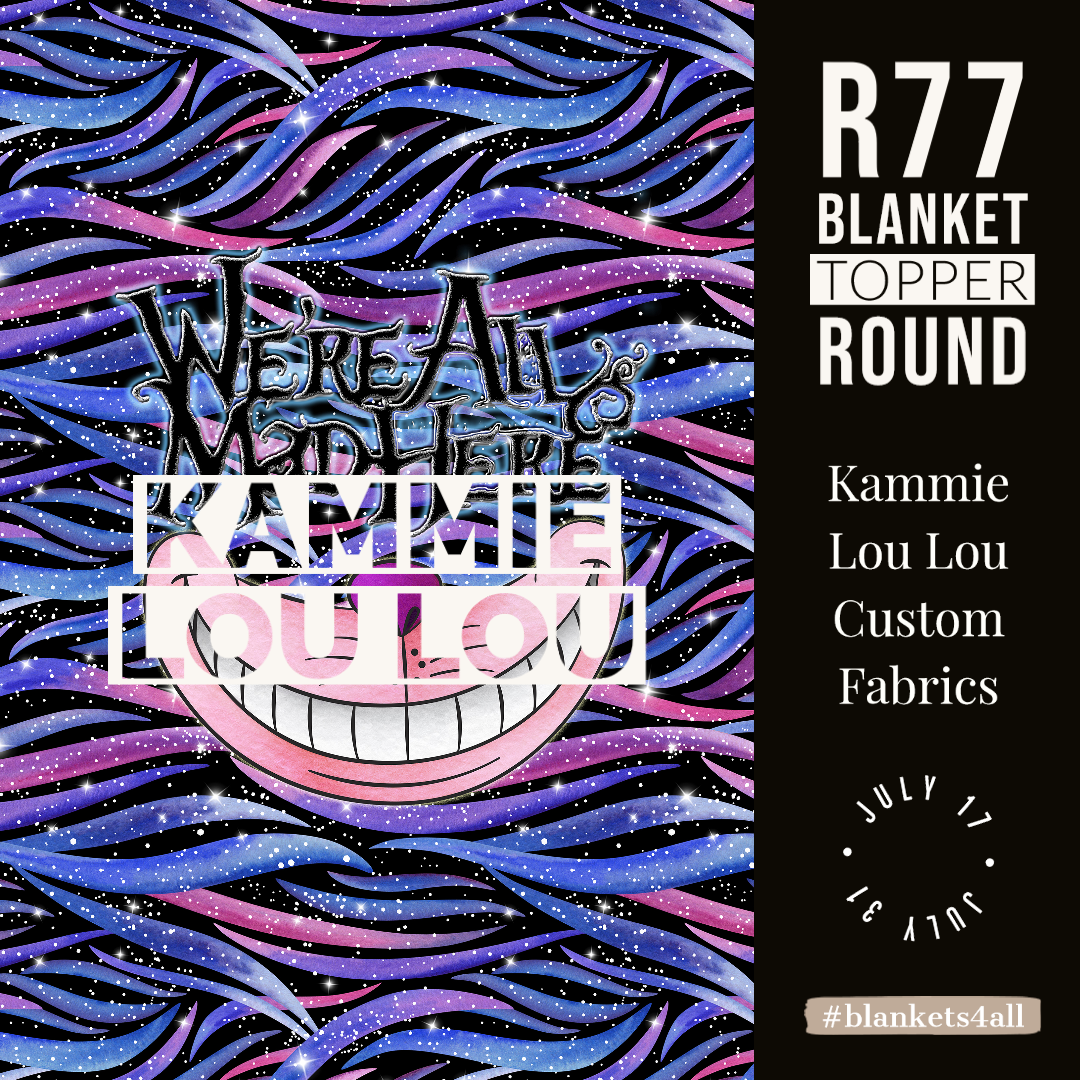 We're All Mad Here - Full Size Blanket Panel 58W x 72H