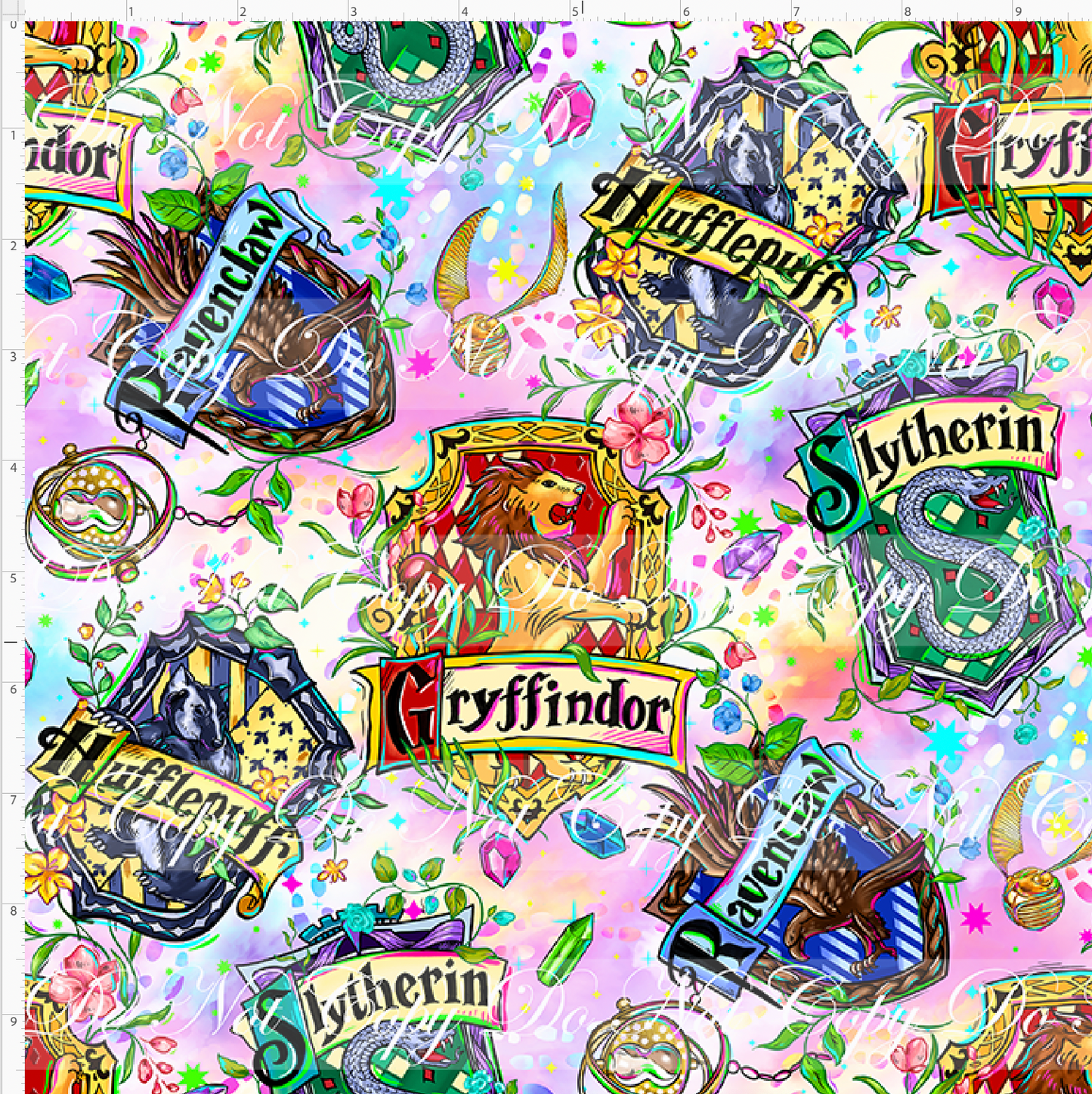 Wizards and Wonders - Crests - pastel - REGULAR SCALE