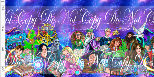 Wizards and Wonders - double border - blue purple